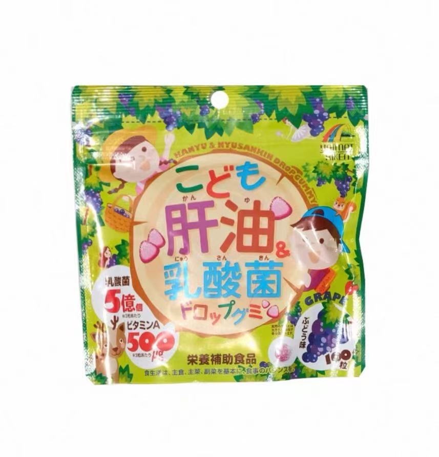 日本unimat鱼肝油乳酸菌葡萄味