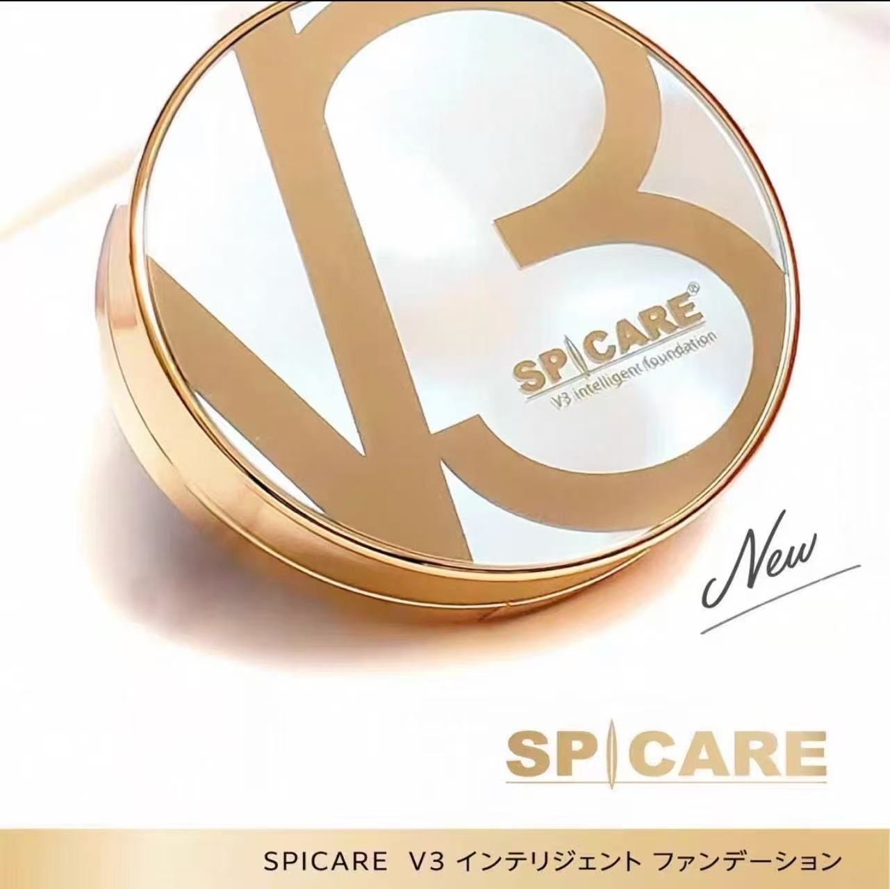 保湿养肤v3气垫日本Spicare天然微针气垫15g金色新款