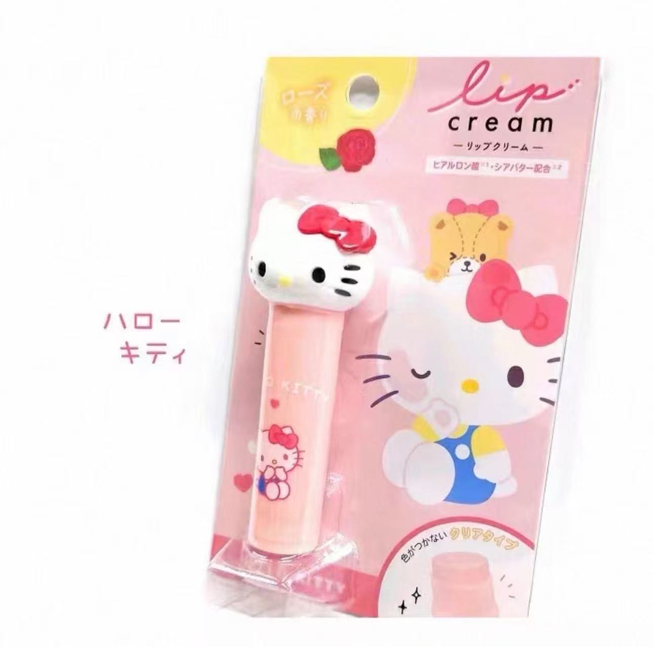 日本三丽鸥润湿唇膏润唇Kitty玉桂狗丑鱼怪