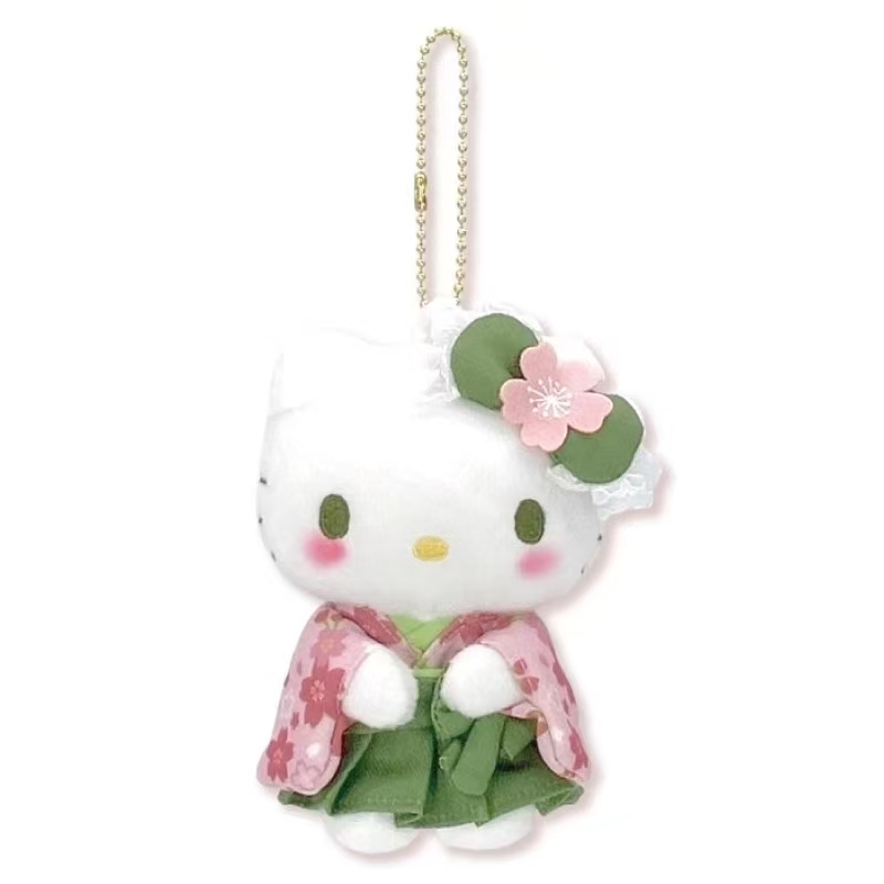 三丽鸥Kitty抹茶樱花和服风挂件